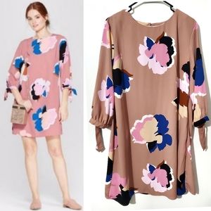 A New Day Women's Multi Color Floral Dress Large